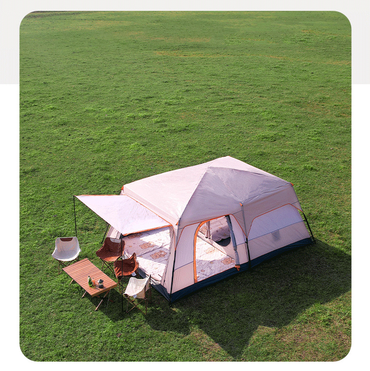 Cross-border Best-selling Camping Tent Outdoor 3-4 Person Two Rooms One Hall 5-8 Person Two Rooms 10 Person Large Tent Factory Wholesale 21